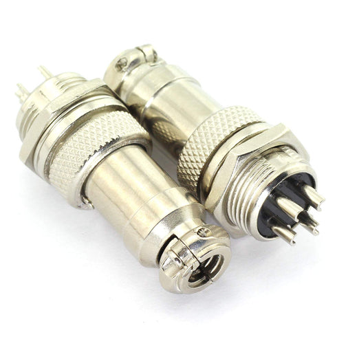 5Pairs GX16 4Pin Male Female Circular Aviation Connector Plug 16MM Wire Panel Metal Connector...